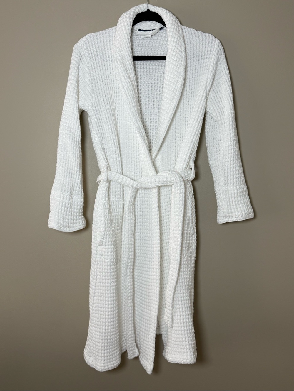 Brooklinen Dreamweave Waffle Robe White 100% Cotton Spa XS
